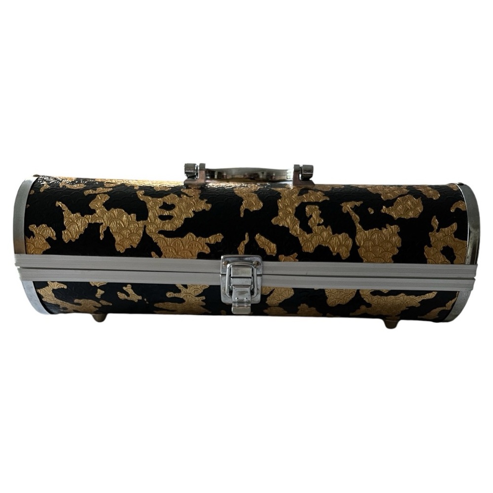 Never Been Used Hard-Shell Gold and Black Wine Carrier/Purse Perfect Condition
